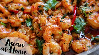 4 Minutes Spicy Garlic Shrimp [upl. by Ayarahs]