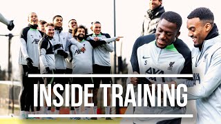 Boss Goals Big Saves amp Forfeits  Inside Training  Liverpool FC [upl. by Uehttam862]