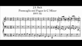 JS Bach  BWV 582  Passacaglia cmoll  C minor [upl. by Oicatsana]