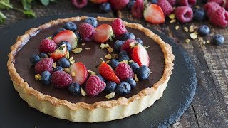 Chocolate Tart  Tarte au Chocolat [upl. by Aliahkim]