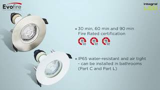 Integral LED Evofire IP65 Fire Rated Downlight [upl. by Allwein]