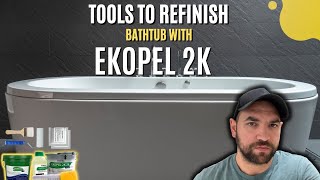 Tools To Refinish A Bathtub With Ekopel 2K  Bathtub Casting Resin [upl. by Minier]