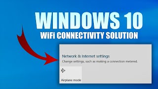 Windows 10 WiFi Error quotChange settings such as making connection meteredquot [upl. by Michon]