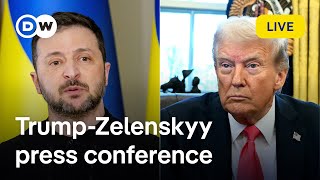 US President Trump and Ukraines President Zelenskyy hold press conference  DW News [upl. by Mrots]