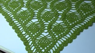 Haken  tutorial 69 Ananas omslagdoek [upl. by Savell]