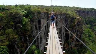 Nyanga Zimbabwe Mutarazi Falls Sky Walk and zip line [upl. by Ailahs]