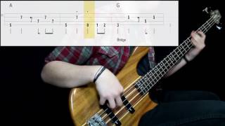 Eddie Money  Two Tickets To Paradise Bass Cover Play Along Tabs In Video [upl. by Neiht]