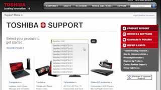 Toshiba HowTo Navigating the NEW Toshiba Support Website [upl. by Kline33]