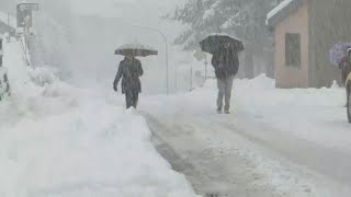 Airolo TI Schneegestöber statt Frühlingsgefühle [upl. by Devan45]