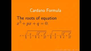 Cardano Formula [upl. by Ymmor]