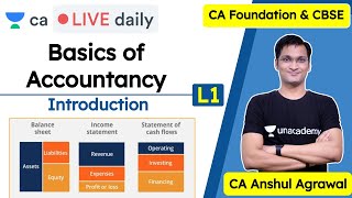 Basics of Accountancy  L1  Accounting  Class 11  CA Foundation  Anshul Agrawal [upl. by Ahselak]