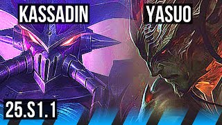 KASSADIN vs YASUO MID  NA Master  25S11 [upl. by Llenrrad]