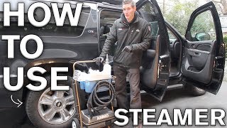 How to use a Steam Machine to Clean Car Interior Tips and Tricks [upl. by Marsha]