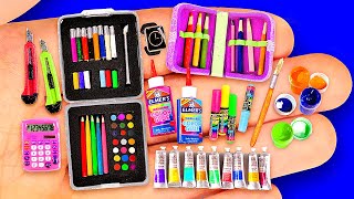 26 DIY MINIATURE SCHOOL SUPPLIES IDEAS  BIG COLLECTION OF MINIATURES [upl. by Ermina212]