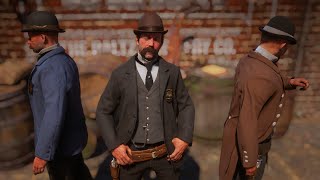 Pinkerton Agents Outfits Red Dead Redemption 2 NPC Outfits Pinkerton National Detective Agency [upl. by Dnomhcir447]