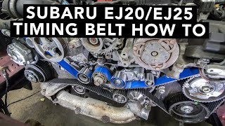 How To Change A Subaru DOHC EJ20 EJ25 Timing Belt [upl. by Ayeki]