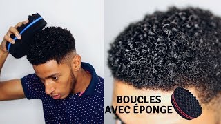 COMMENT DÉFINIR SES BOUCLES AVEC UNE ÉPONGE  ROUTINE CHEVEUX BOUCLÉS GARÇON [upl. by Vyner]