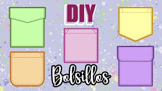 DIY  ¿Cómo coser BOLSILLOS  ¡Fácil  Kiosweet [upl. by Matlick]