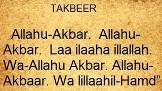 Takbeer For Eid Allahu Akbar  Non Stop KHAIRZAD [upl. by Finah]