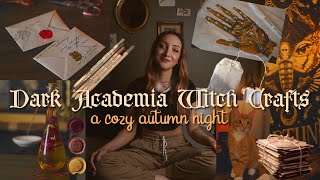 Dark Academia Witch Crafts  a cozy autumn night 🍂🌙🕯 [upl. by Ahsilram739]