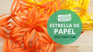 Cómo hacer una estrella de papel decorativa  How to do a decorating paper star [upl. by Colet]