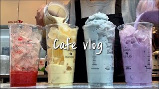 Sub🌈알록달록이들🌈  음료 주제에 이렇게 이쁘다니🤦🏻‍♀️  cafe vlog  카페 브이로그  더리터  asmr [upl. by Eicnan]