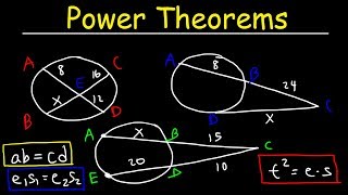 Power Theorems  Chords Secants amp Tangents  Circle Theorems  Geometry [upl. by Tsan]