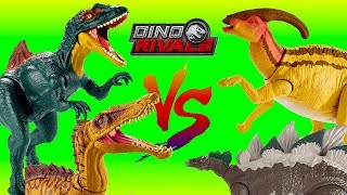 Dinosaur Toys Battles Suchomimus vs Stegosaurus Jurassic World [upl. by Aseeram]