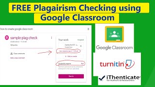 Free Plagiarism Checking using Google Classroom  same as Turnitin amp ithenticate [upl. by Netram982]