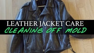 Leather Jacket Care Cleaning Off Mold [upl. by Norraa]