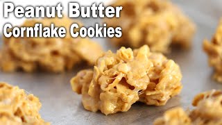 NoBake Peanut Butter Cornflake Cookies  The Carefree Kitchen [upl. by Nahshunn731]