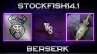 Can Stockfish 141 3862 Handle The Pressure Of Berserk Chess 3682 Stockfish 14 Vs Berserk Chess [upl. by Mailli]