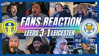 LEEDS amp LEICESTER FANS REACTION TO LEEDS 31 LEICESTER  CHAMPIONSHIP [upl. by Adnohsed]