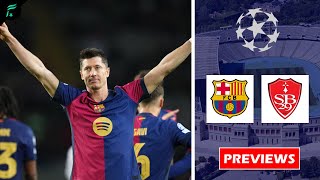 🔴 FC BARCELONA 🇪🇸 VS STADE BRESTOIS 🇨🇵  Champions League 2425 League Phase Matchday 5 Previews ✅️ [upl. by Arved]