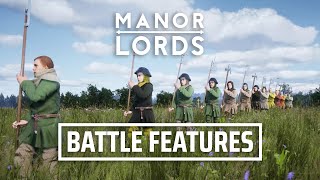 Manor Lords  Battle Features  Medieval RTSCitybuilder [upl. by Arrait]