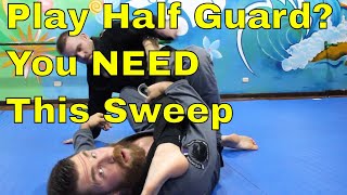 This BJJ Half Guard Sweep is So Effortless You Might Giggle [upl. by Ened289]