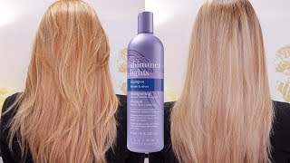 PURPLE SHAMPOO Clairol Shimmering Lights Before amp After [upl. by Harim90]