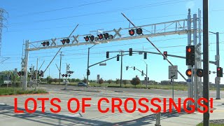 Railroad Crossing Compilation Of The SACRT Blue Line All Signal Crossings In Order 4K HD [upl. by Yrmac388]