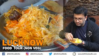 LUCKNOW Non Vegetarian FOOD Tour  Kulcha Nahari  BEST Kebabs  Ghutwa Galawti Shami  Biryani [upl. by Revilo]