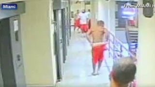 Inmates attack a fellow prisoner after cell doors open [upl. by Novad]