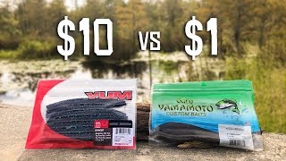 CHEAP vs EXPENSIVE Senko Fishing CHALLENGE Walmart [upl. by Nnylhtak764]