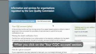 CQC Online Services Application [upl. by Yarw]