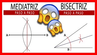 💪 MEDIATRIZ y BISECTRIZ 📐 La mediatriz de un segmento y la bisectriz de un ángulo para niños [upl. by Ivgnout222]