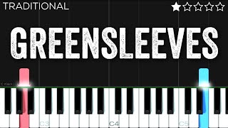 Greensleeves  EASY Piano Tutorial [upl. by Ainimreh]