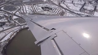 United ERJ145  Strong Winds 25 knots takeoff from Washington Reagan Airport [upl. by Aber]