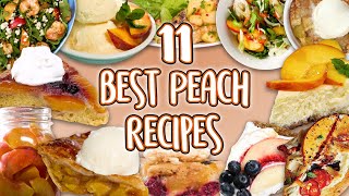 11 Best Peach Recipes  Peaches Recipe Compilation  Well Done [upl. by Allemap]