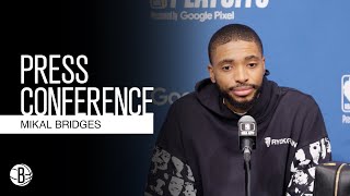 Mikal Bridges  PostGame Press Conference  Brooklyn Nets vs Philadelphia 76ers [upl. by Etnoed]