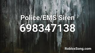 PoliceEMS Siren Roblox ID  Roblox Music Code [upl. by Lyj890]