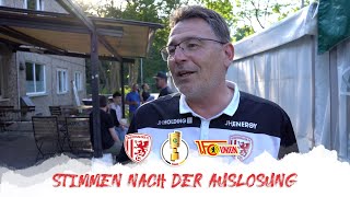 STIMMEN NACH DER AUSLOSUNG  Greifswalder FC vs 1 FC Union Berlin  DFBPokal  Saison 2425 [upl. by Melesa]