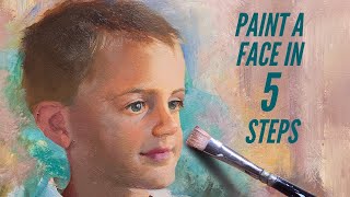 Oil Painting Faces Steps for Beginners [upl. by Cornelie]